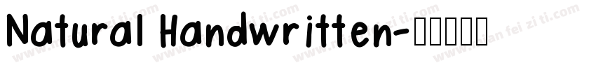 Natural Handwritten字体转换